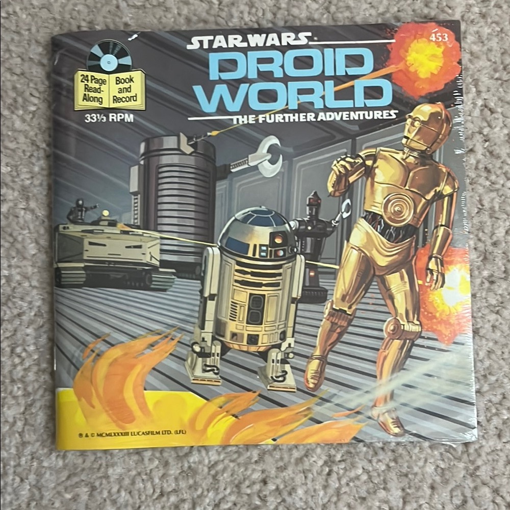Vintage 1983 SEALED Star Wars Droid World Record